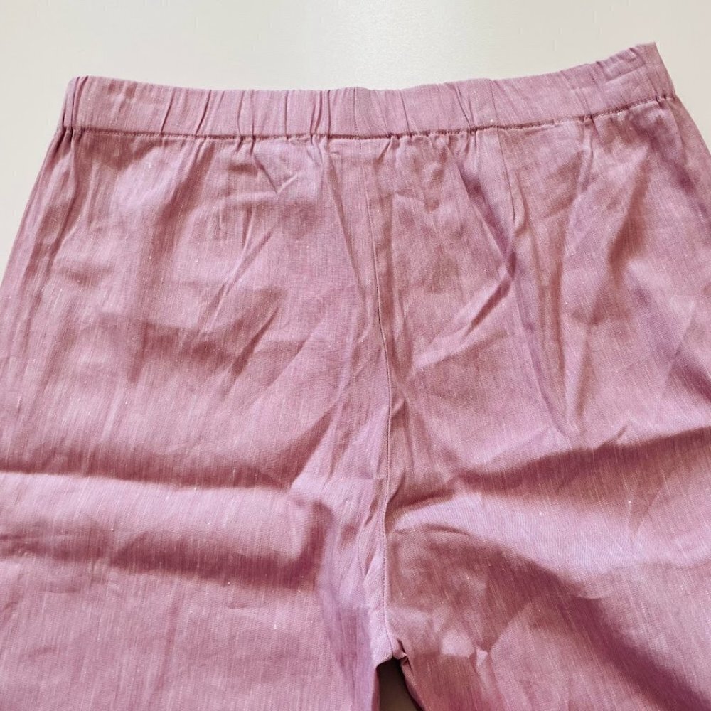 NWT J. Jill Pant Trouser TALL LONG Linen Stretch Button Ankle Cuff Travel Beach - Picture 7 of 13